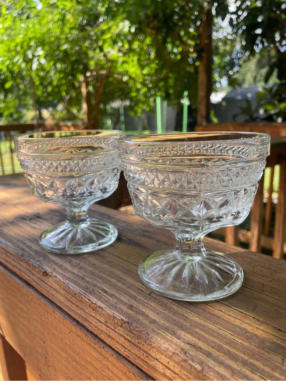 Vintage Anchor Hocking Wexford Sherbet Glass Set of 2